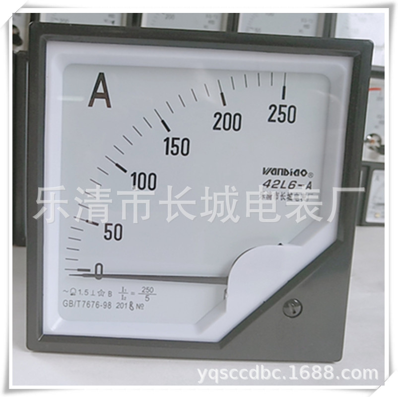 长城电表厂 42L6  250/5A 交流指针电流表 120*120