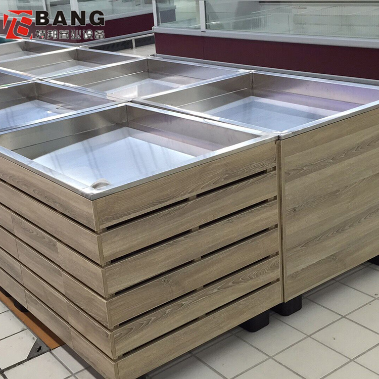 超市商店木质货架不锈钢蔬菜架水果蔬菜展示架干果零食架