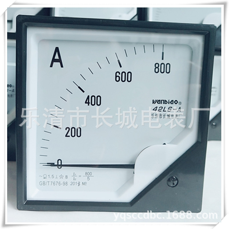 长城电表厂 42L6  800/5A 交流指针电流表   120*120