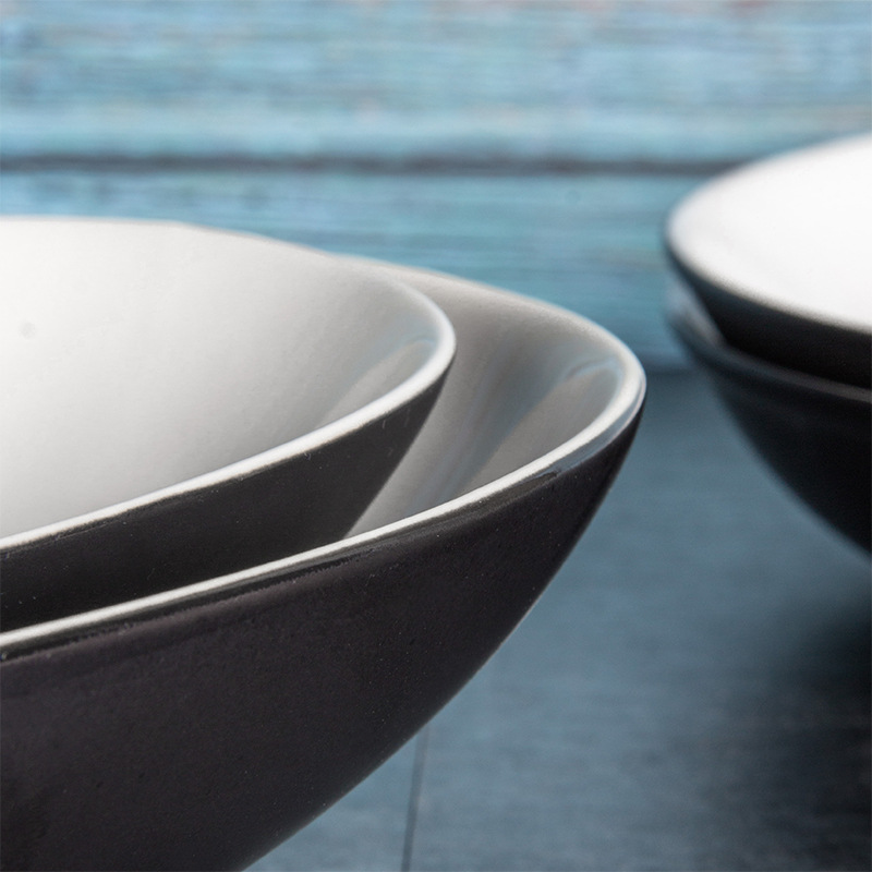 4,5 pulgadas de cerámica Bowl Hotel cubiertos al por mayor logotipo personalizado