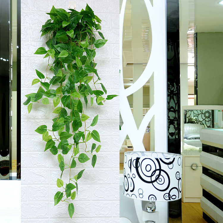 Planta artificial colgante de pared cesta floral Planta artificial ratán Planta artificial pared planta verde pared Greening decoración colgante