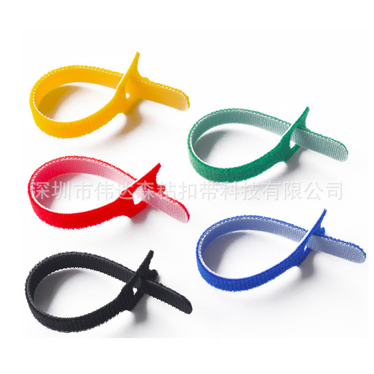 厂家批发尼龙背靠背魔术贴扎带中国电信电线扎带电脑电线理线带