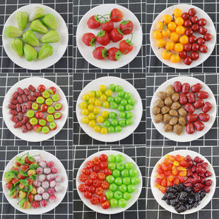 Simulation Plastic Ferry Fruit Mini Fruit Vegetable Model Kitchen Window Show Cabinet Kindergarten Enlightenment Prop
