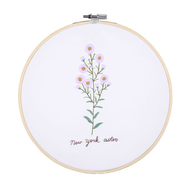 Lavanda flor hoja hermosa DIY material de bordado paquete auto-bordado tela arte nuevos guantes pieza traje de costura