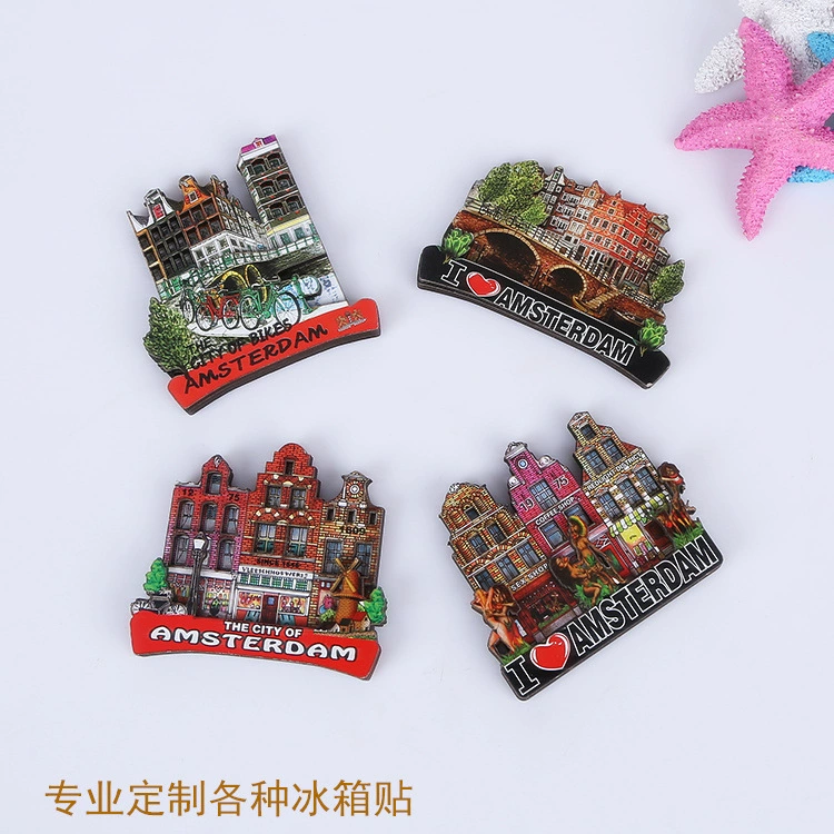 Креативная магнитная наклейка для холодильника внешней торговли MDF магнитная наклейка производитель деревянная наклейка для холодильника плотная наклейка для холодильника