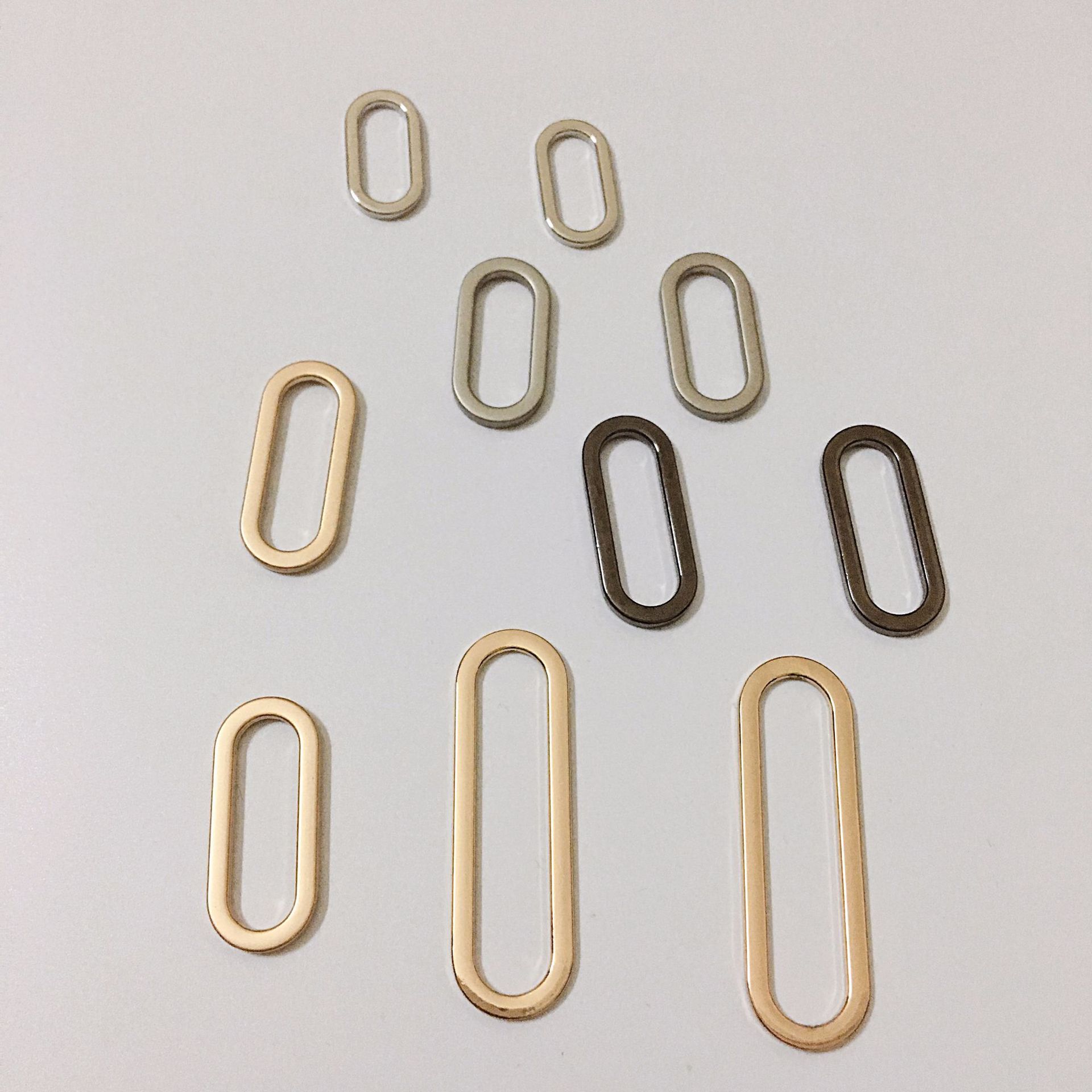 方形椭圆合金圈箱扣金属女士包包纽扣挂镀质量复古精美皮具钮扣