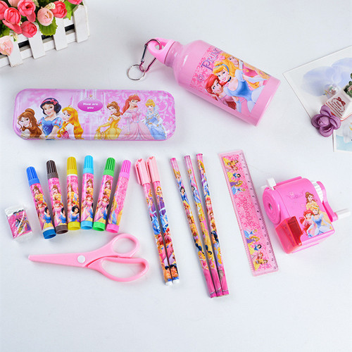 Creative children's learning stationery plastic kettle painting set portable luxury stationery gift bag students' school gift