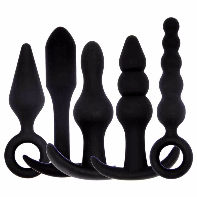 Orissi 5-Piece Set of Silicone Backcourt Sex Toys, Anal Plug, Adult Products, Massage Male Gay