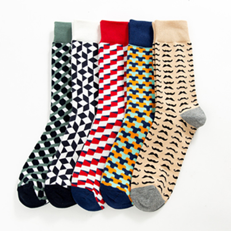 Autumn And Winter Colorful Trendy Socks Happy Socks Medium Tube Casual Cotton Socks_maomaolike.com