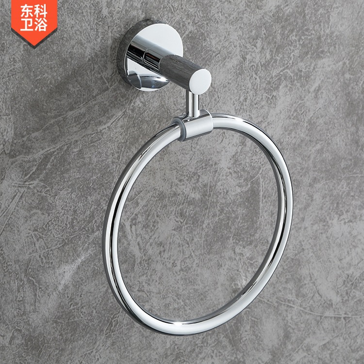 European-style new copper alloy round towel ring bathroom towel hanging towel ring factory wholesale towel rack