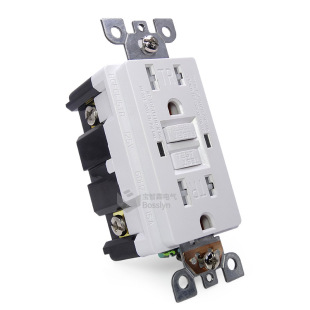 New automatic monitoring American double socket with GFCI leakage overload protection American standard glass mechanical socket