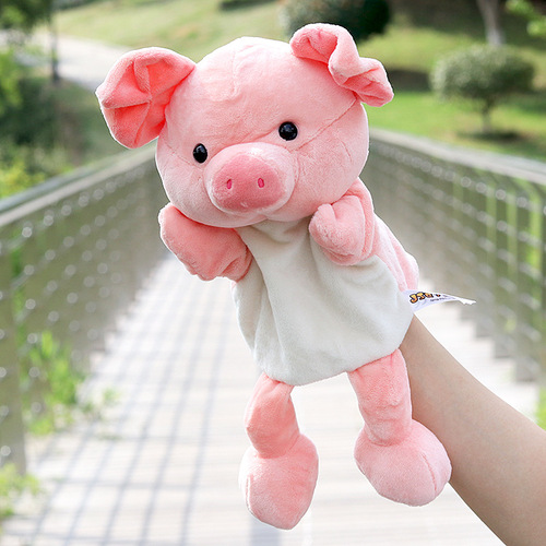 Open mouth hand puppet toy cartoon jungle animal kindergarten class doll child comfort plush toy lion
