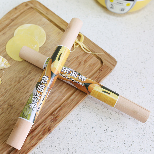 Kitchen solid wood rolling pin non-stick wood dough roller baking tool dumpling wrapper rolling pin dough roller
