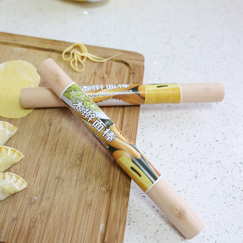 Kitchen solid wood rolling pin non-stick wood dough roller baking tool dumpling wrapper rolling pin dough roller