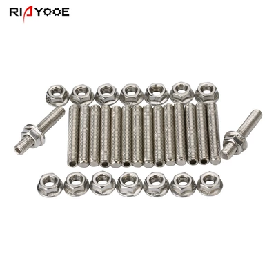 Wholesale stainless steel exhaust manifold reinforced fixing bolt kit for Ford 4.6 and 5.4 V8 engines