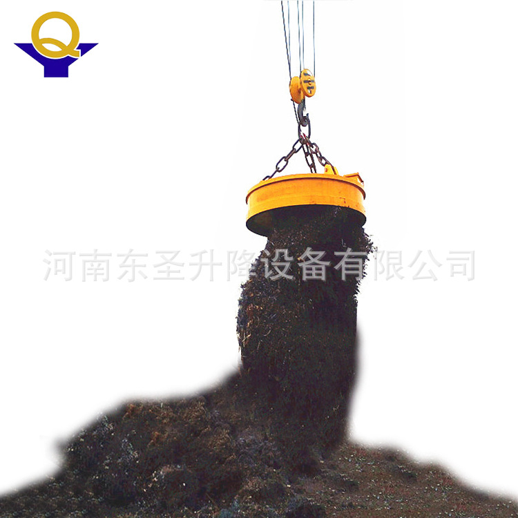 批发防水下1.8米耐高温电磁吸盘抓机电磁铁磁盘吊电话15294876656