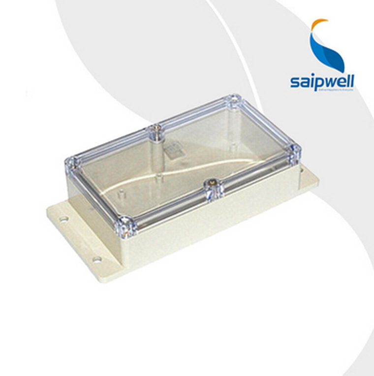 斯普威尔 防水接线盒 158*90*46带耳路灯电源盒 透明盖防水过线