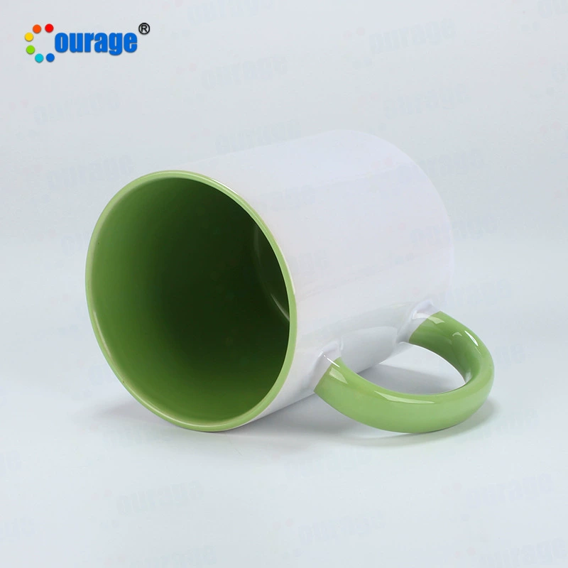 Kerri inside the color cup hot transfer cup wholesale white cup sublimation coating water cup Mark internal color to put the cup