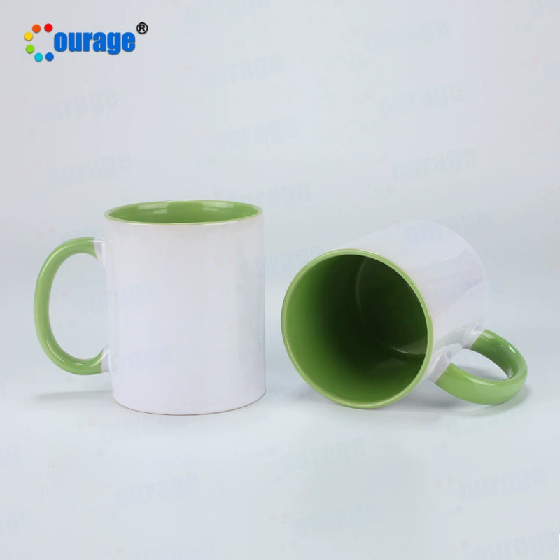Kerri inside the color cup hot transfer cup wholesale white cup sublimation coating water cup Mark internal color to put the cup