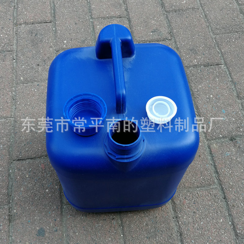 厂家批发塑料桶10L升化工桶堆码桶10kg公斤方罐蓝色小口塑胶桶