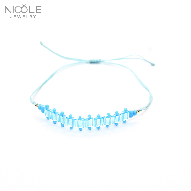 Nuevo lanzamiento de producto: Pulsera DIY de cuentas de arroz para mujer, elegante, sencilla, hecha a mano, accesorios de verano, tejida a mano