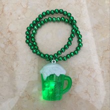 爱尔兰节饰品创意led啤酒杯手链塑料手饰美国时尚潮流派对小礼品