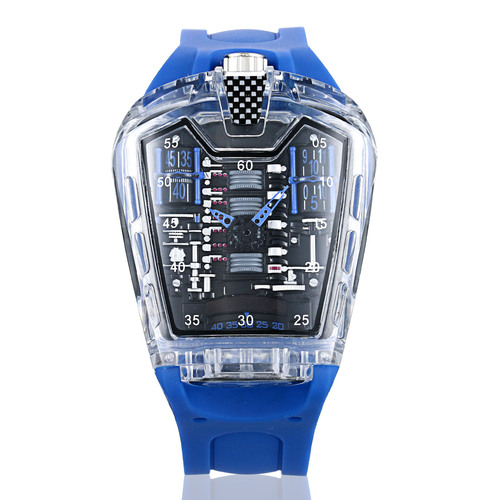 Cross-border Kingston brand trendy and personalized transparent men's watch silicone quartz watch men's sports watch wholesale