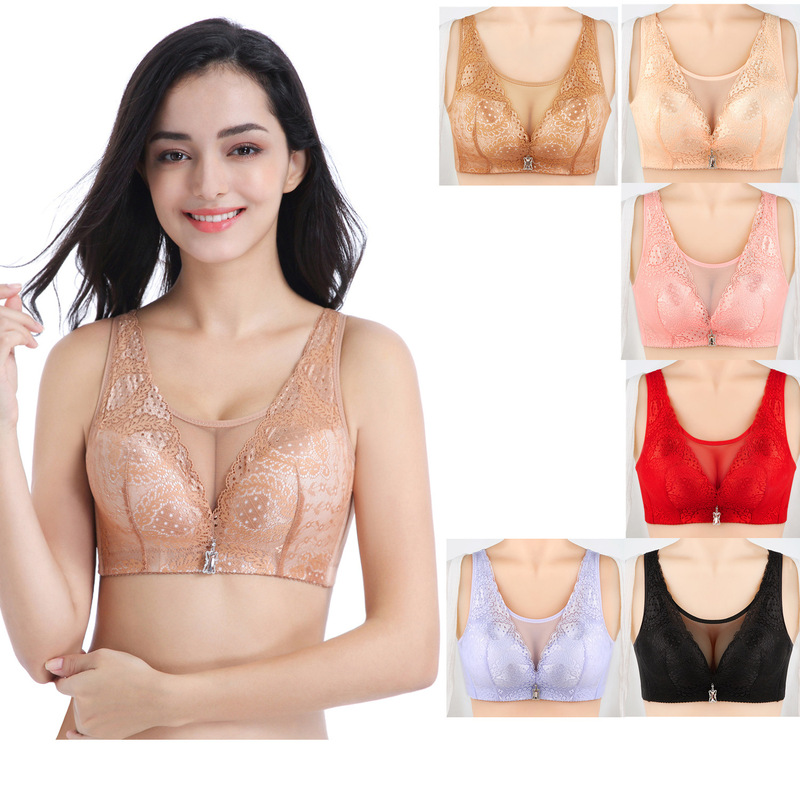 Price Women's Large Size Intimates Anti-Exposure Bra Fat mm Women's Bra Lace High-End Treatment Bra