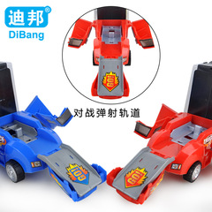 Children's toy spring-loaded cargo truck alloy small car combo set spring battle car head one-piece drop shipping