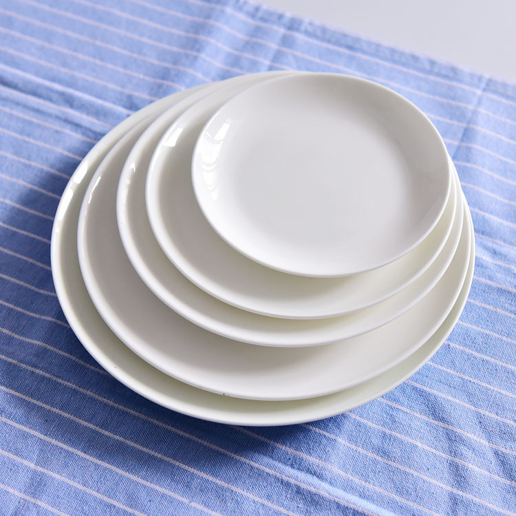 Factory Wholesale Ceramic Plate Set Household Hot Plate Pure White Hotel Western Food Advertising Gift Display Bone China Plate Factory Wholesale Ceramic Plate Set Household Hot Plate Pure White Hotel Western Food Advertising Gift Display Bone China Plate