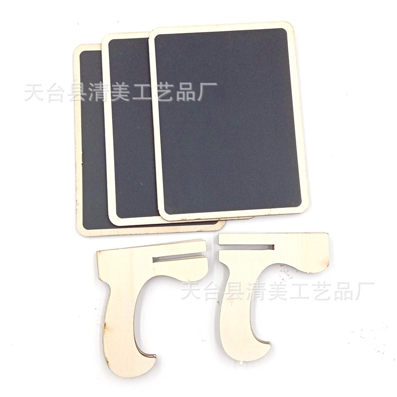 Pizarra pequeña tridimensional de ángulo recto creativo de la moda coreana Pizarra pequeña de madera de bricolaje 20 por paquete