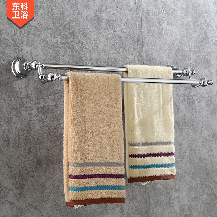 Bathroom towel bar European-style antique marble towel double bar chrome plated silver double bar pipe fittings production supply Bathroom towel bar European-style antique marble towel double bar chrome plated silver double bar pipe fittings production supply