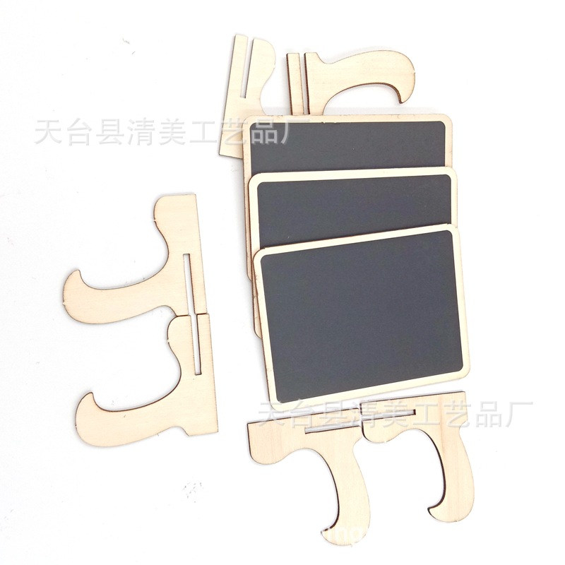 Pizarra pequeña tridimensional de ángulo recto creativo de la moda coreana Pizarra pequeña de madera de bricolaje 20 por paquete