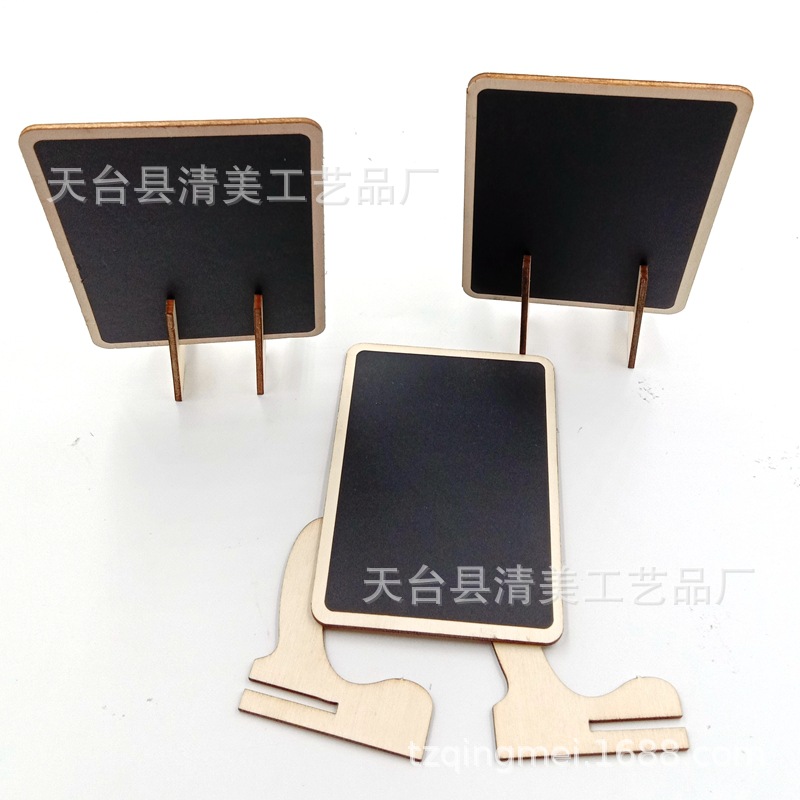 Pizarra pequeña tridimensional de ángulo recto creativo de la moda coreana Pizarra pequeña de madera de bricolaje 20 por paquete