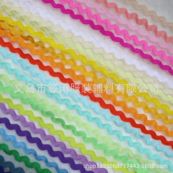 Spot wholesale 0.5cm wide color water wave edge waves S -shaped…