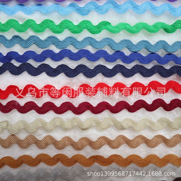 Spot wholesale 0.5cm wide color water wave edge waves S -shaped…