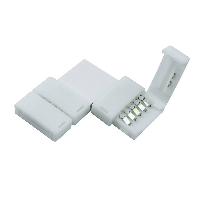 В наличии Светодиодный разъем RGBW адаптер без пайки L Тип 12 мм 5P RGBW RGB + W выделенная световая полоса