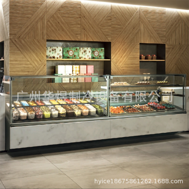 冰友直角冰淇淋柜冰激凌展示柜雪糕冷冻柜广州硬质冰淇淋柜厂家