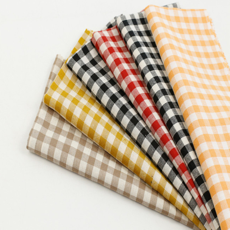 色织朝阳格 色织格子布人棉格子男女童装衬衫连衣裙格子面料 现货