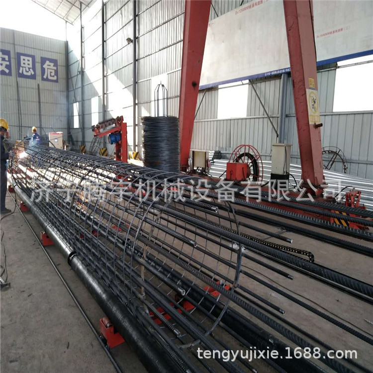 腾宇牌高铁 箱梁T梁建筑用钢筋笼滚笼机2米轻型中型钢筋笼编织机