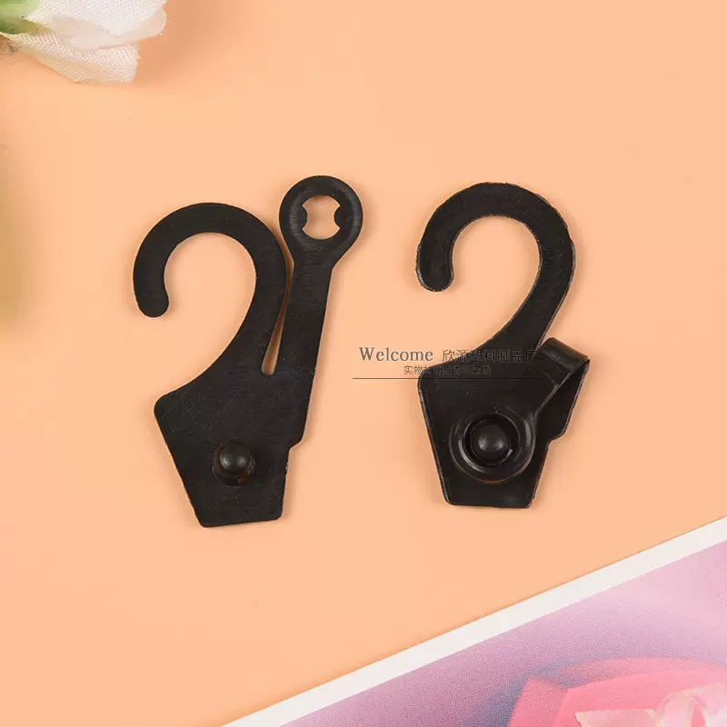 现货PP环保斜扣钩塑料按扣挂钩服装包装制品配附件厂家直销批发