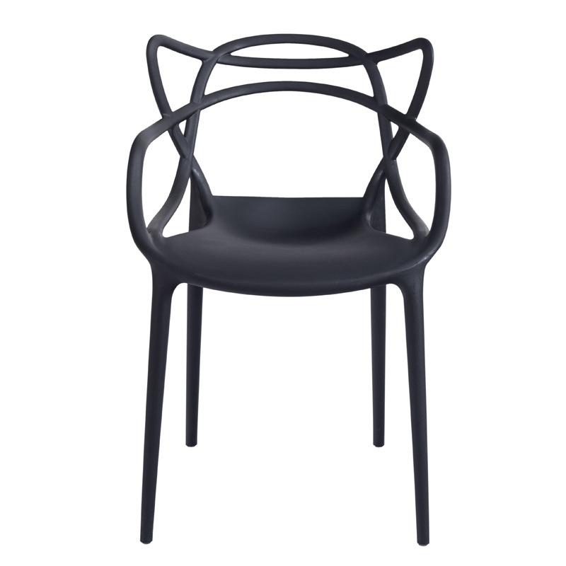 Silla hueca de plástico ratán creativo internet celebridad silla de oreja de gato silla de vid de plástico engrosada negociación de oficina mesa de ocio y silla