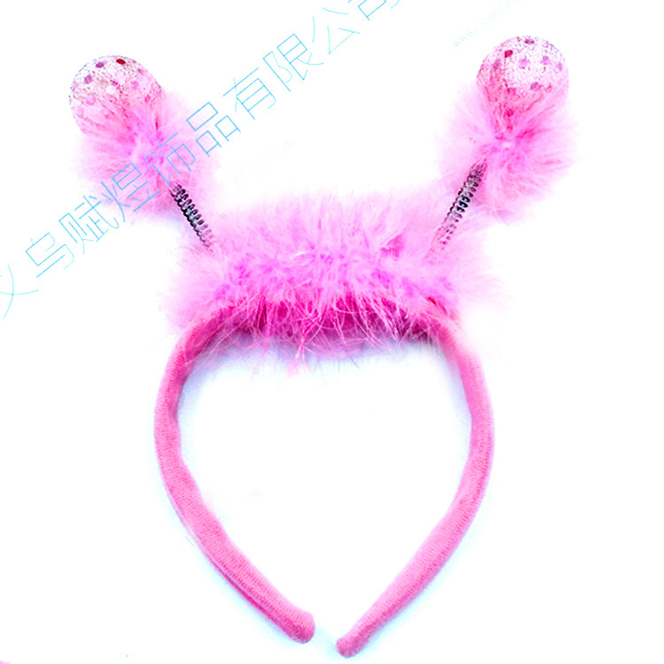 Cross-Border Fashion Trendy Creative Holiday Headwear Luminous Led Pink Easter Egg Headband European and American Party Dance