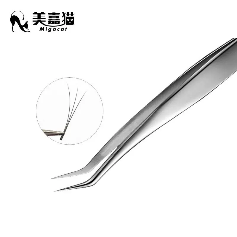 山茶花开花嫁接夹子假睫毛辅助器睫毛夹工具高精密金羽夹睫毛镊子