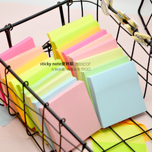 20色空白糖果彩色便签贴 3*3荧光可重复黏贴记事强粘性便利贴