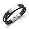 Fashionable universal bracelet, woven glossy jewelry engraved, European style, simple and elegant design