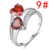 Accessory, zirconium, fashionable cute ring with stone, European style, suitable for import, wholesale