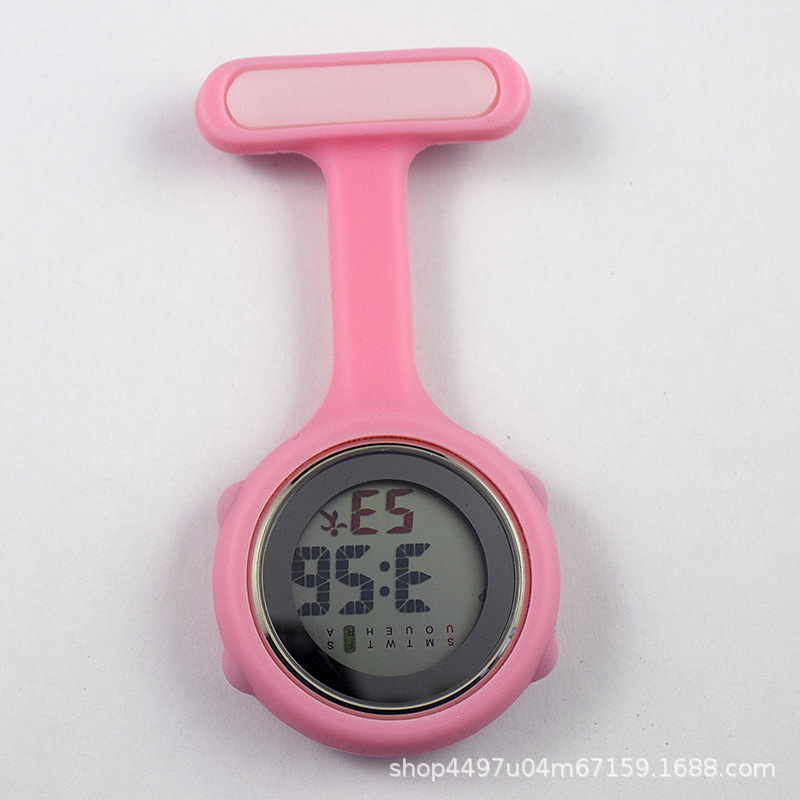 Digital silicona mudo electrónica luminosa enfermera reloj al por mayor estudiante portátil médico pin enfermera reloj al por mayor