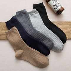Winter and Autumn Thicken Warm Socks, New Mid-Calf Men's Wool Socks, Business Socks for Men