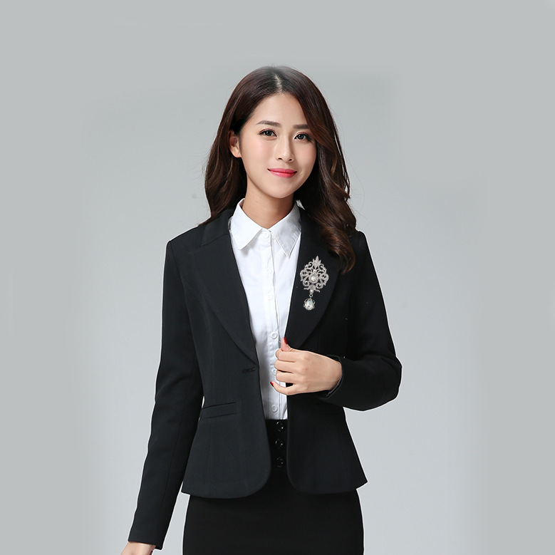 Floral Crystal Glass Crown Brooch For Women Elegant Water Drop Pin_voghion.com